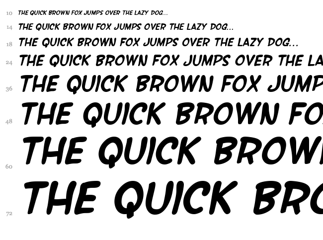 SF Wonder Comic font waterfall